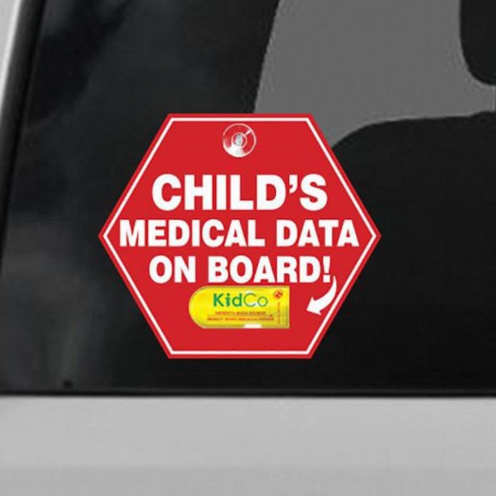 KidCo Bilingual Child's Medical Data Carrier - Reflective Sign